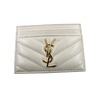 Saint Laurent Portacarte Cassandre Pelle Bianca