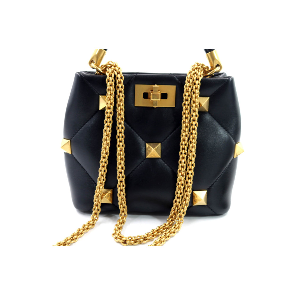 Valentino Roman Stud Pelle Nera