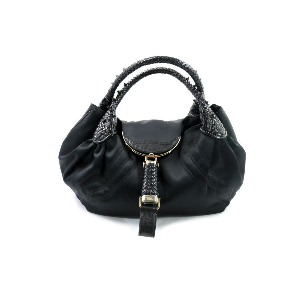 Fendi Spy Tela e Pelle Nera