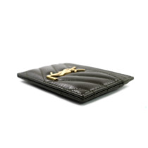 Saint Laurent Portacarte Pelle Verde