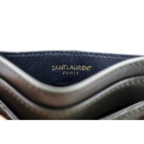 Saint Laurent Portacarte Pelle Verde