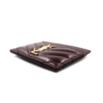 Saint Laurent Portacarte Pelle Bordeaux