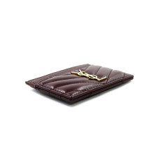 Saint Laurent Portacarte Pelle Bordeaux