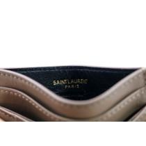 Saint Laurent Portacarte Pelle Beige