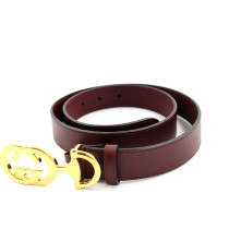 Gucci Cintura Horsebit Pelle Bordeaux