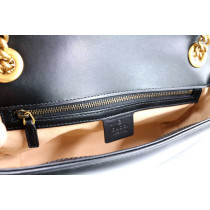 Gucci Borsa a Spalla GG Marmont Misura Media Pelle Nera