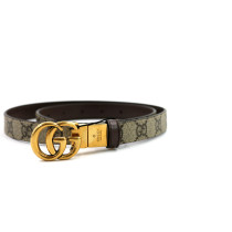 Gucci Cintura Reversibile GG Beige e Pelle Nera