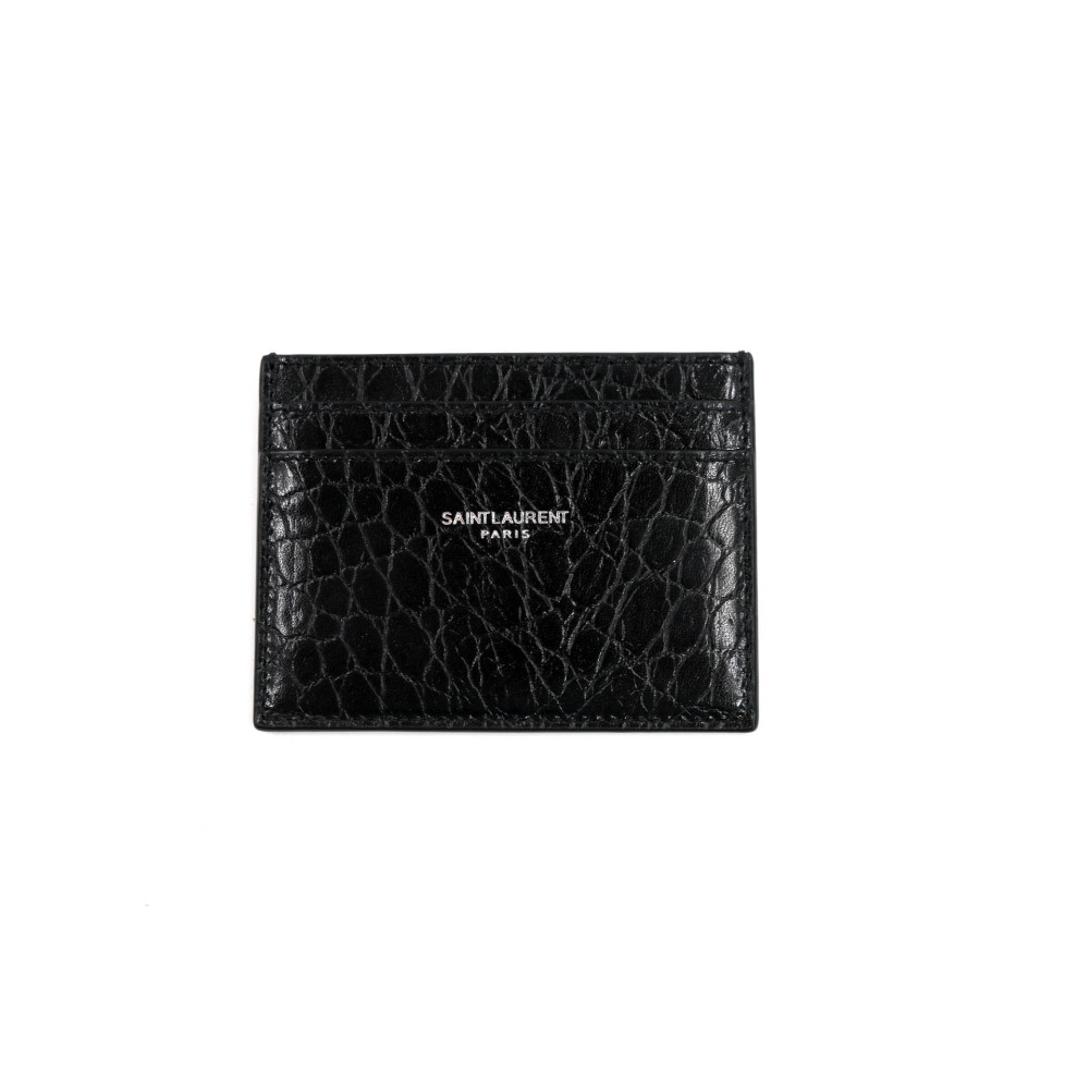 Saint Laurent Portacarte Pelle Nera