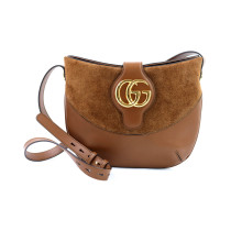 Gucci Tracolla Scamoscita Marrone