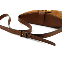 Gucci Tracolla Scamoscita Marrone