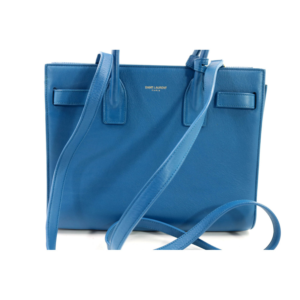 Saint Laurent Sac de Jour Pelle Blu