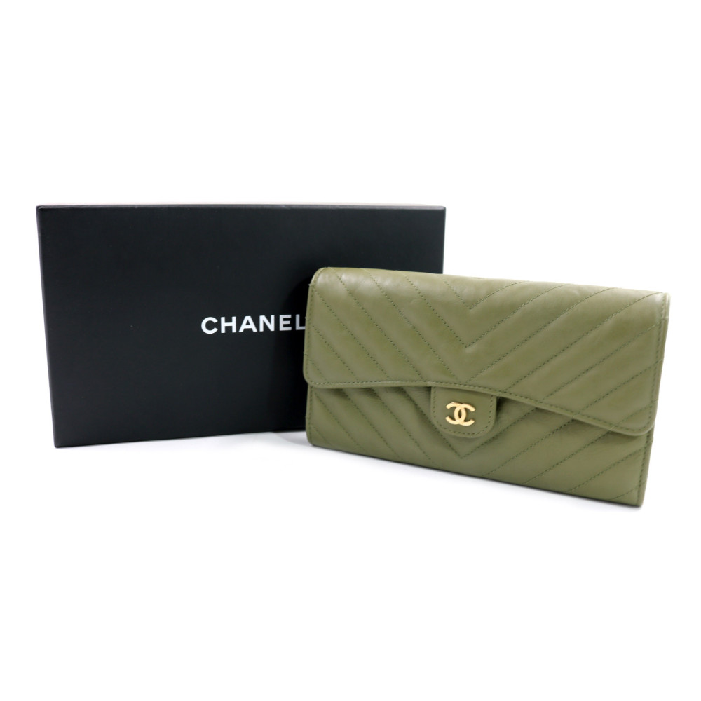 Chanel Portafoglio Pelle Verde