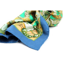 Hermes Foulard Seta Verde e Giallo