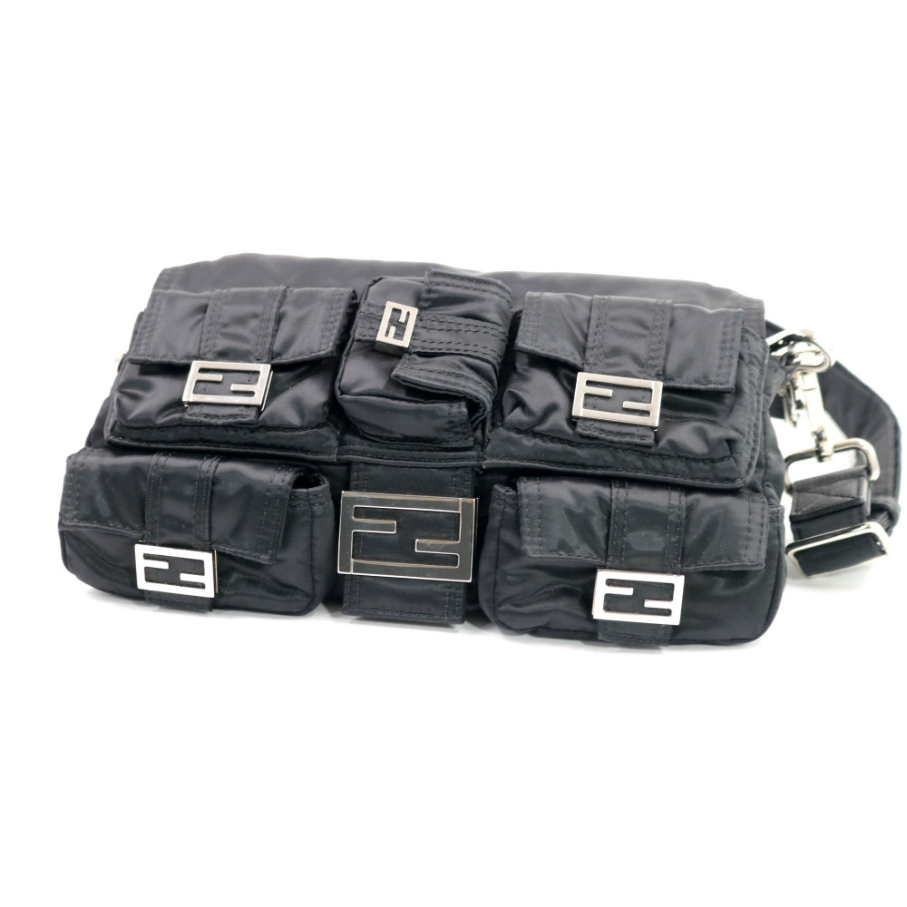 Fendi Baguette MultiPochette Nylon Nero