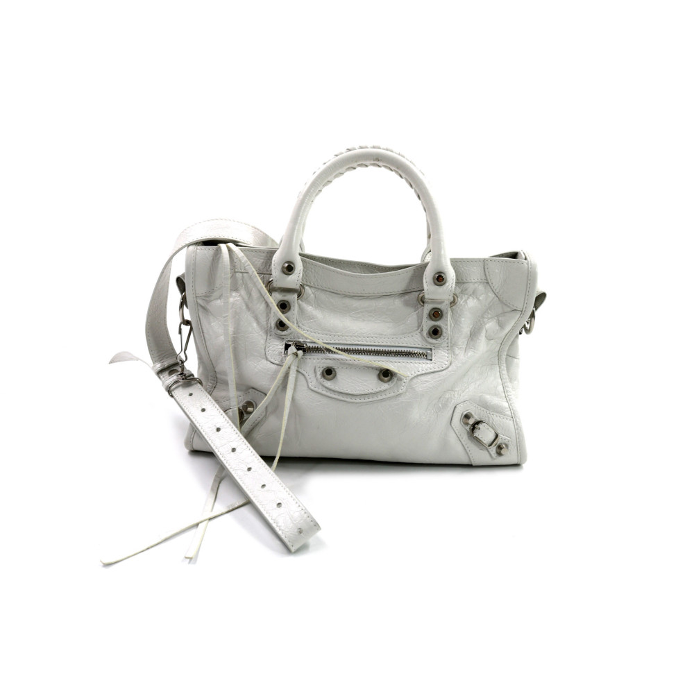 Balenciaga City Mini Pelle Bianca