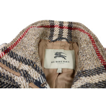 Burberry Cappotto Lana Check Beige