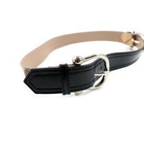 Burberry Cintura Pelle Nera e Check