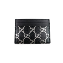 Gucci Portacarte Pelle Nera e Argento