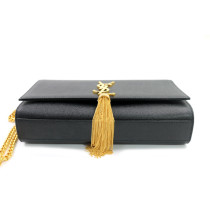 Saint Laurent Kate Tassel Media Pelle Nera