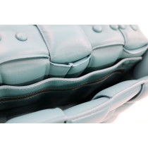 Bottega Veneta Cassette Pelle Turchese