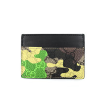 Gucci Portacarte GG Camouflage Giallo e Verde