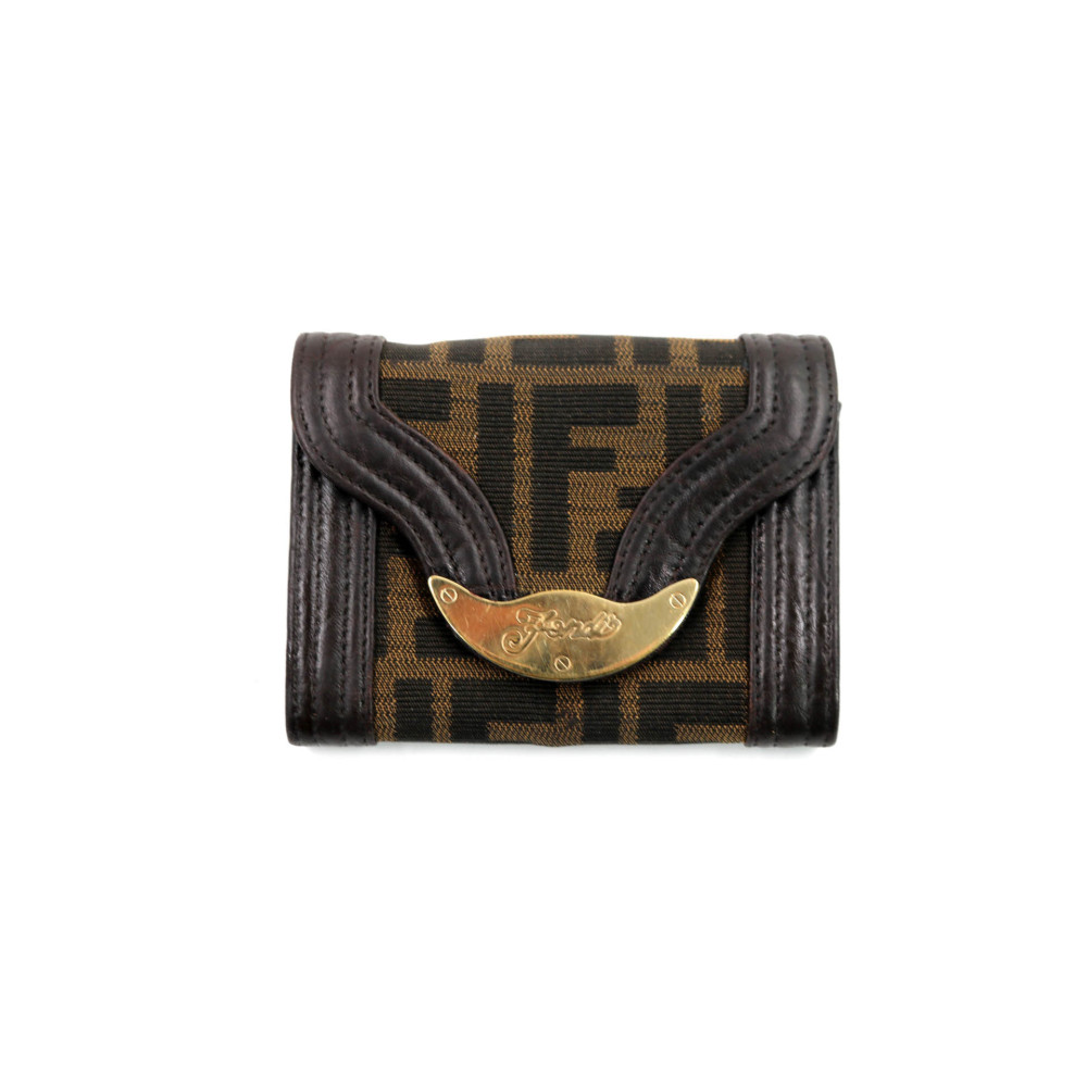 Fendi Portafoglio Zucca Marrone