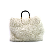 Fendi Sunshine Large Baby Lana Mohair e Pelle Bianca