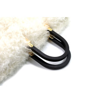 Fendi Sunshine Large Baby Lana Mohair e Pelle Bianca