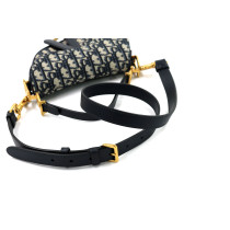 Dior Saddle Mini Tela Blu Oblique