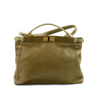 Fendi Peekaboo Pelle Verde Beige