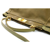 Fendi Peekaboo Pelle Verde Beige