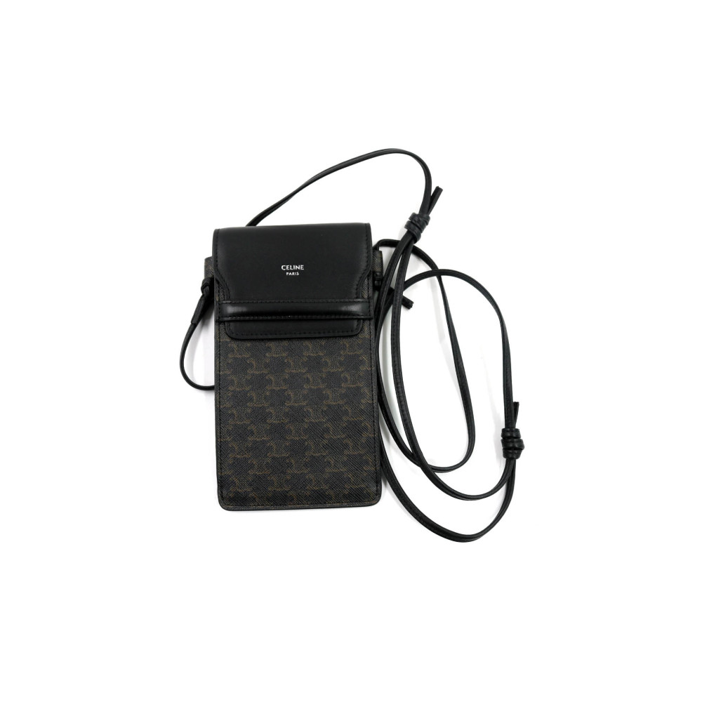 Celine Portacellulare Pelle Nera