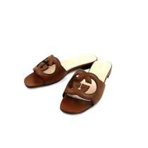 Gucci Sandali Slider Cuoio Wisky