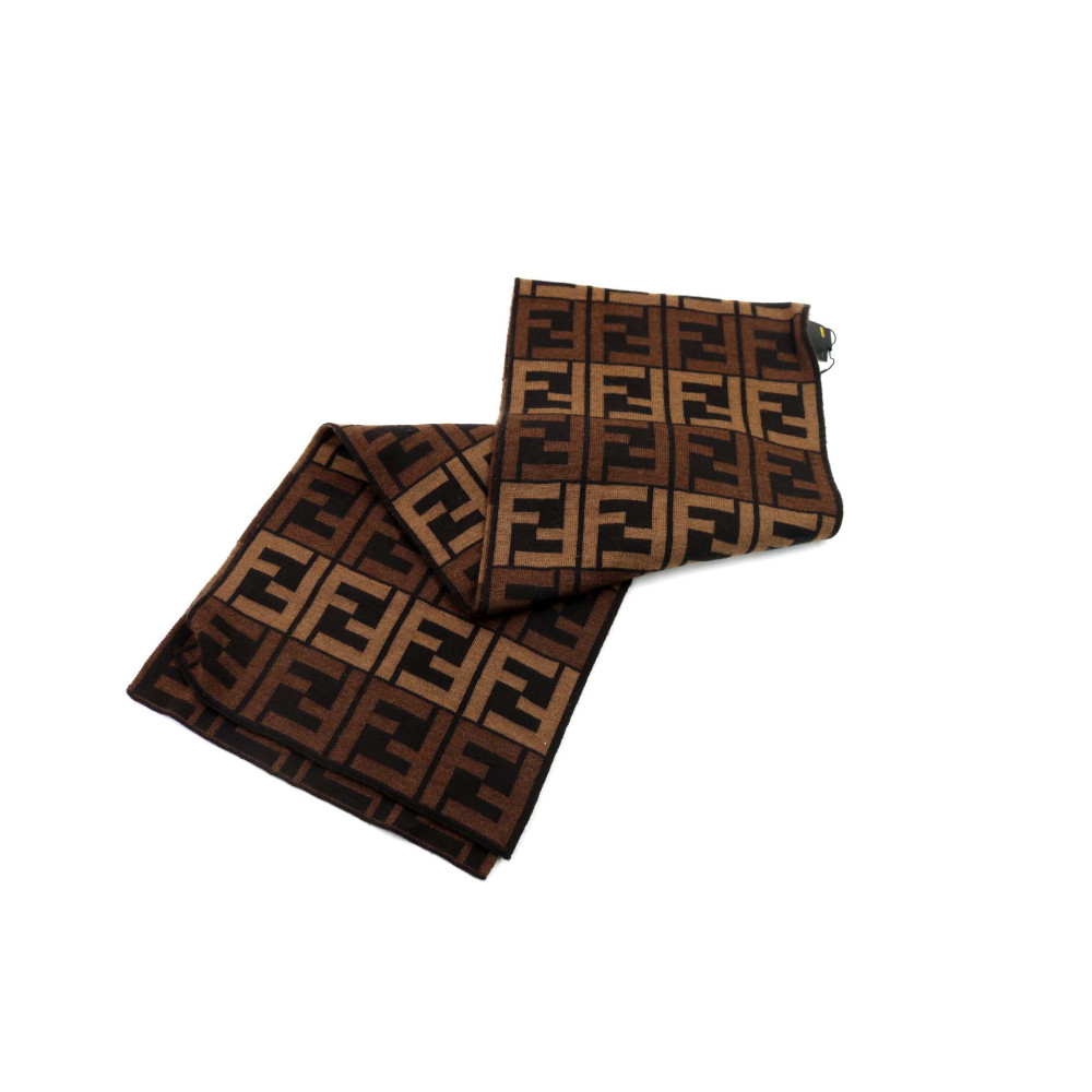 Fendi Sciarpa Lana Marrone