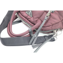 Prada Bowling Tessuto Bomber Bordeaux