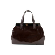 Prada Shopping Vintage Vernis Marrone