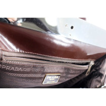 Prada Shopping Vintage Vernis Marrone