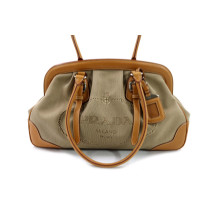 Prada Shopping Vintage Tela e Pelle Biscotto