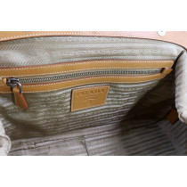 Prada Shopping Vintage Tela e Pelle Biscotto