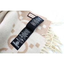 Gucci Sciarpa Cashmere Panna e Beige