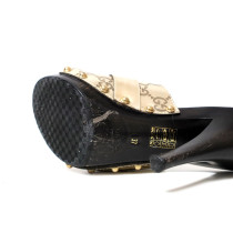 Gucci Sandali Horsebit Baby Pelle Metallizzata Avorio