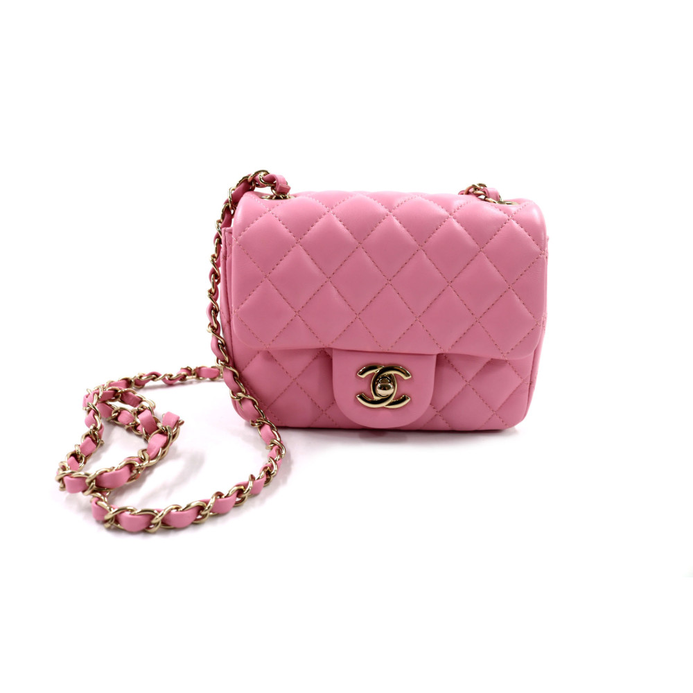 Chanel Mini Square Pelle Rosa