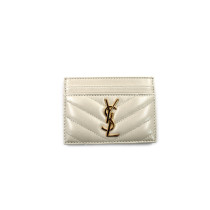 Saint Laurent Portacarte Pelle Bianca