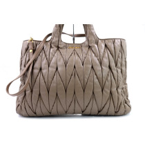 Miu Miu Shopping Pelle Tortora