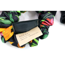 Gucci Elastici per Capelli Seta Multicolor e Nera