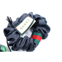 Gucci Elastici per Capelli Seta Multicolor e Nera