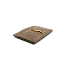 Saint Laurent Portacarte Pelle Tortora