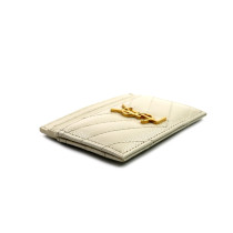 Saint Laurent Portacarte Pelle Bianca