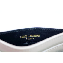 Saint Laurent Portacarte Pelle Bianca