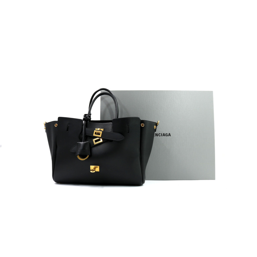 Balenciaga Bel Air Carry All Piccola Pelle d'Agnello Nera